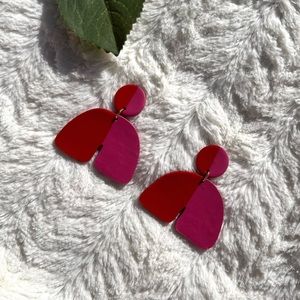 Chunky Colorblock Arch Earrings